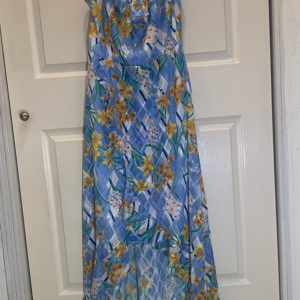 Floral Blue Maxi Dress